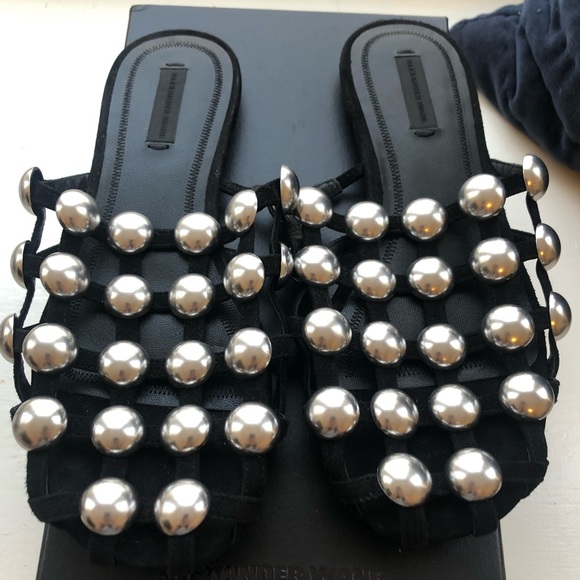 New w/ Box Alexander Wang Studded Slides - Picture 4 of 8